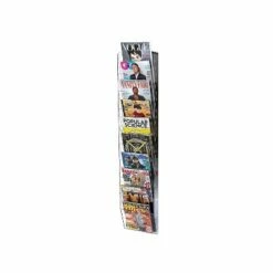 AdirOffice Acrylic Magazine Rack Black/Clear (640-5110-BLK)