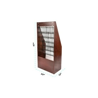 AdirOffice Wooden Magazine Rack Mahogany (640-4020-MA) 4 AdirOffice Wooden Magazine Rack Mahogany (640-4020-MA) - Image 2