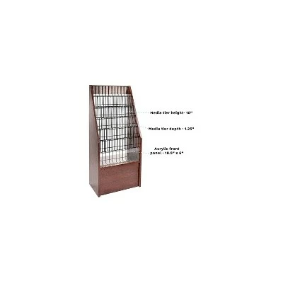 AdirOffice Wooden Magazine Rack Mahogany (640-4020-MA) 5 AdirOffice Wooden Magazine Rack Mahogany (640-4020-MA) - Image 3
