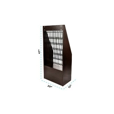 AdirOffice Wooden Magazine Rack Black (640-4020-BLK) 4 AdirOffice Wooden Magazine Rack Black (640-4020-BLK) - Image 2