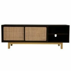 Groveholme Sliding Door Media Stand Brown/Gold/Natural - Aiden Lane -Cheap TV Stands Store unnamed file 2823