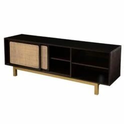 Groveholme Sliding Door Media Stand Brown/Gold/Natural - Aiden Lane -Cheap TV Stands Store unnamed file 2829