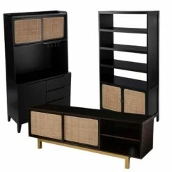 Groveholme Sliding Door Media Stand Brown/Gold/Natural - Aiden Lane -Cheap TV Stands Store unnamed file 2830