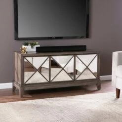 Prikam Mirrored Media Cabinet Light Brown - Aiden Lane -Cheap TV Stands Store unnamed file 2910