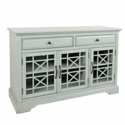 Wooden Media Unit with 2 Drawers and 3 Doors with X Motif Details - Benzara Brown -Cheap TV Stands Store unnamed file 2934