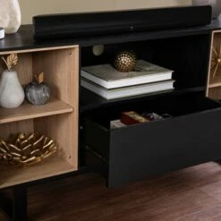 Brookfolk Storage Media Console for TVs upto 50" Black/Natural - Aiden Lane
