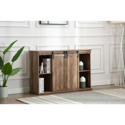 Weston Sliding Barn Door TV Stand for TVs up to 50" Natural - Boraam 11 Weston Sliding Barn Door TV Stand for TVs up to 50" Natural - Boraam - Image 9