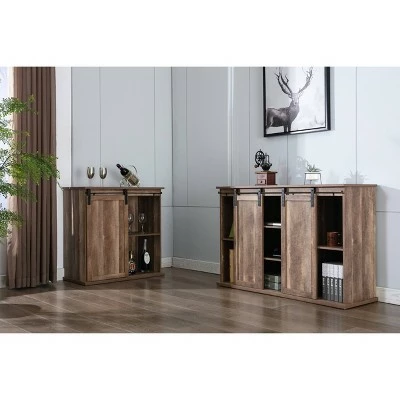 Weston Sliding Barn Door TV Stand for TVs up to 50" Natural - Boraam 14 Weston Sliding Barn Door TV Stand for TVs up to 50" Natural - Boraam - Image 12