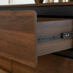 4 Drawer Modern Storage Dresser TV Stand for TVs up to 58" - Saracina Home Dark Walnut -Cheap TV Stands Store unnamed file 3030