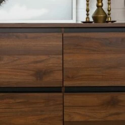 4 Drawer Modern Storage Dresser TV Stand for TVs up to 58" - Saracina Home Dark Walnut -Cheap TV Stands Store unnamed file 3033