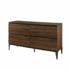 4 Drawer Modern Storage Dresser TV Stand for TVs up to 58" - Saracina Home Dark Walnut -Cheap TV Stands Store unnamed file 3037