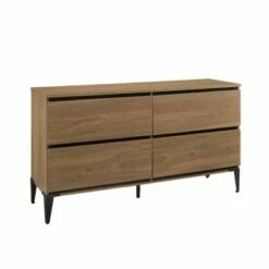 4 Drawer Modern Storage Dresser TV Stand for TVs up to 58" - Saracina Home Dark Walnut -Cheap TV Stands Store unnamed file 3038
