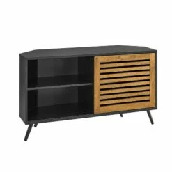 Visconti Modern Boho Sliding Slat Door Corner TV Stand for TVs up to 50" - Saracina Home Barnwood/solid Black 20 Visconti Modern Boho Sliding Slat Door Corner TV Stand for TVs up to 50" - Saracina Home Barnwood/solid Black -Cheap TV Stands Store unnamed file 306