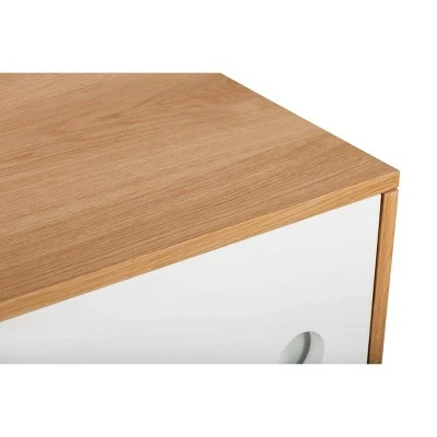 Abacus Storage TV Stand for TVs up to 67" Oak/White - Universal Expert 8 Abacus Storage TV Stand for TVs up to 67" Oak/White - Universal Expert - Image 7