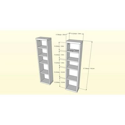 Set of 2 Liber TV CD and DVD Towers White - Nexera 4 Set of 2 Liber TV CD and DVD Towers White - Nexera - Image 2