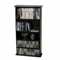 Drawbridge Multimedia Storage Rack Black - Atlantic