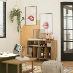 Regal Double Wide Record Station Walnut - Novogratz 16 Regal Double Wide Record Station Walnut - Novogratz -Cheap TV Stands Store unnamed file 3166