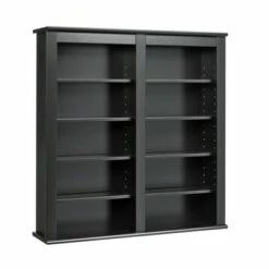 Double Wall Mounted Storage - Prepac Black