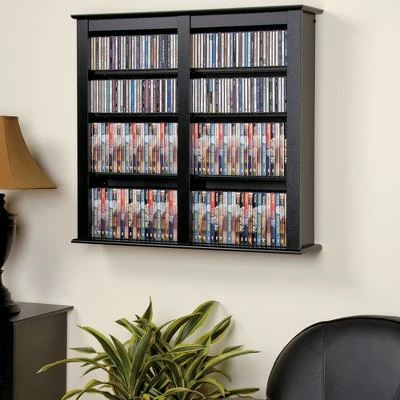 Double Wall Mounted Storage - Prepac Black 5 Double Wall Mounted Storage - Prepac Black - Image 3