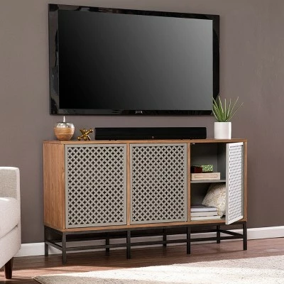 Moefra Modern 3 Door Media Cabinet Natural/Gray - Aiden Lane 5 Moefra Modern 3 Door Media Cabinet Natural/Gray - Aiden Lane - Image 3
