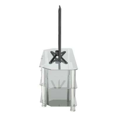 TV Stand with Cable Management for TVs up to 55" - AVF Silver/clear 6 TV Stand with Cable Management for TVs up to 55" - AVF Silver/clear - Image 4