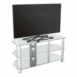 TV Stand with Cable Management for TVs up to 55" - AVF Silver/clear 14 TV Stand with Cable Management for TVs up to 55" - AVF Silver/clear -Cheap TV Stands Store unnamed file 321