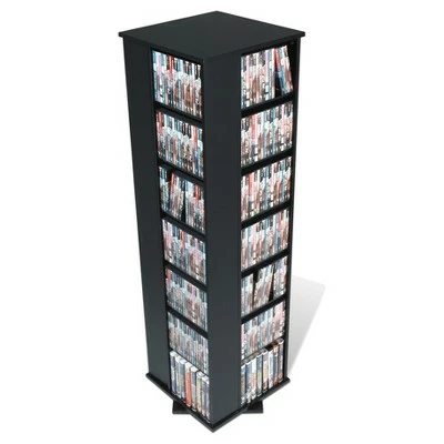 4 Sided Spinning Media Storage Black - Prepac 3 4 Sided Spinning Media Storage Black - Prepac