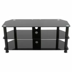 TV Stand with Cable Management for TVs up to 55" - AVF Black