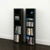 Set of 2 Sereni TV CD and DVD Towers Black - Nexera