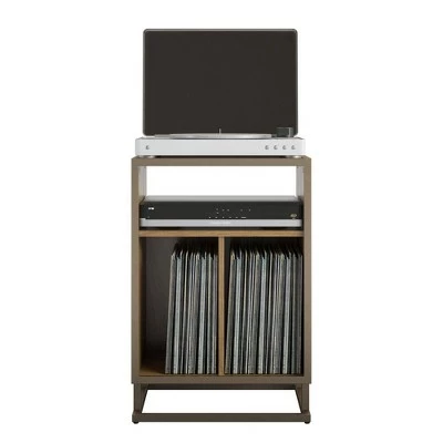 Regal Record Storage Stand - Novogratz Walnut 7 Regal Record Storage Stand - Novogratz Walnut - Image 5