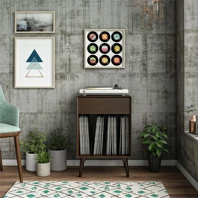 Brittany Mid Century Modern Turntable Stand Walnut - Novogratz 10 Brittany Mid Century Modern Turntable Stand Walnut - Novogratz - Image 9