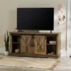 Modern Sliding Barndoor Farmhouse TV Stand for TVs up to 65" - Saracina Home White/rustic Oak -Cheap TV Stands Store unnamed file 3348