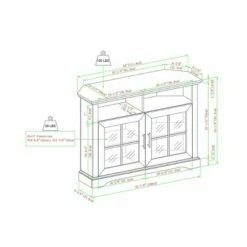 Tasi Traditional Windowpane Corner TV Stand for TVs up to 50" - Saracina Home Solid Black -Cheap TV Stands Store unnamed file 336