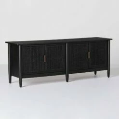 Hearth & Hand W/Magnolia Furniture Wood & Cane Media Console - Hearth & Hand™ with Magnolia Black -Cheap TV Stands Store unnamed file 3382