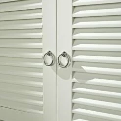 Traditional Wood Highboy Storage Corner TV Stand for TVs up to 55" White - Saracina Home