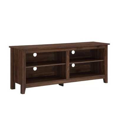Farmhouse 4 Cubby Wood Open Storage TV Stand for TVs up to 65" - Saracina Home Driftwood 14 Farmhouse 4 Cubby Wood Open Storage TV Stand for TVs up to 65" - Saracina Home Driftwood - Image 12