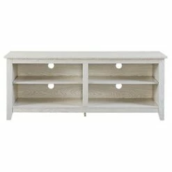 Farmhouse 4 Cubby Wood Open Storage TV Stand for TVs up to 65" - Saracina Home Driftwood 41 Farmhouse 4 Cubby Wood Open Storage TV Stand for TVs up to 65" - Saracina Home Driftwood -Cheap TV Stands Store unnamed file 3411