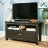 2 Component Door Console TV Stand for TVs up to 50" - Saracina Home Espresso
