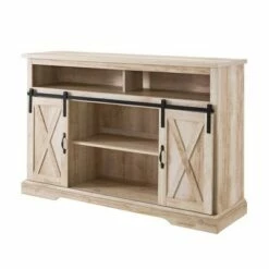 Farmhouse Sliding Barndoor Highboy TV Stand for TVs up to 58" - Saracina Home Solid White/rustic Oak 38 Farmhouse Sliding Barndoor Highboy TV Stand for TVs up to 58" - Saracina Home Solid White/rustic Oak -Cheap TV Stands Store unnamed file 3502