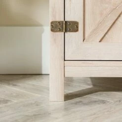 Clarabelle Rustic Farmhouse Barn Door TV Stand for TVs up to 50" - Saracina Home Gray Wash -Cheap TV Stands Store unnamed file 3543