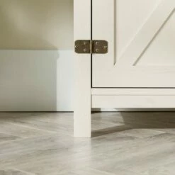 Clarabelle Rustic Farmhouse Barn Door TV Stand for TVs up to 50" - Saracina Home Gray Wash -Cheap TV Stands Store unnamed file 3545