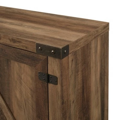 Modern Farmhouse Barn Door TV Stand for TVs up to 80" - Saracina Home White Oak 6 Modern Farmhouse Barn Door TV Stand for TVs up to 80" - Saracina Home White Oak - Image 4