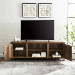 Modern Farmhouse Barn Door TV Stand for TVs up to 80" - Saracina Home White Oak 24 Modern Farmhouse Barn Door TV Stand for TVs up to 80" - Saracina Home White Oak -Cheap TV Stands Store unnamed file 3559