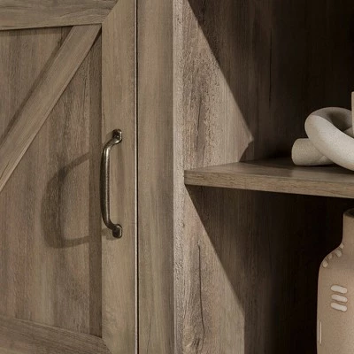 Modern Farmhouse Barn Door TV Stand for TVs up to 80" - Saracina Home White Oak 9 Modern Farmhouse Barn Door TV Stand for TVs up to 80" - Saracina Home White Oak - Image 7