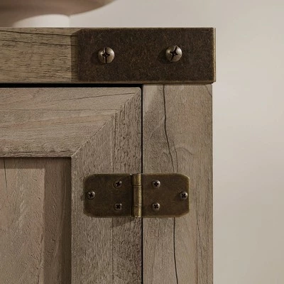 Modern Farmhouse Barn Door TV Stand for TVs up to 80" - Saracina Home White Oak 10 Modern Farmhouse Barn Door TV Stand for TVs up to 80" - Saracina Home White Oak - Image 8