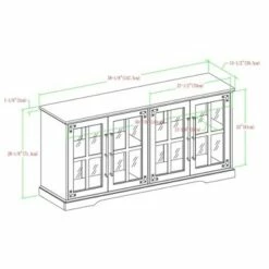 Avalene Modern Farmhouse 4 Door Glass Window Pane TV Stand for TVs up to 65" - Saracina Home Rustic Oak -Cheap TV Stands Store unnamed file 3575