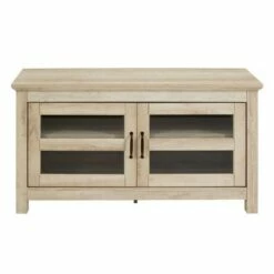 2 Door Wood Closed Storage Console TV Stand for TVs up to 50" - Saracina Home Brown -Cheap TV Stands Store unnamed file 3595