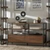 Felicia Rustic Industrial Metal/Wood TV Stand Console Table - Inspire Q -Cheap TV Stands Store unnamed file 3629