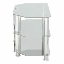 Cable Management TV Stand for TVs up to 32" Silver/Clear - AVF