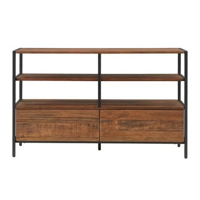 Felicia Rustic Industrial Metal/Wood TV Stand Console Table - Inspire Q 4 Felicia Rustic Industrial Metal/Wood TV Stand Console Table - Inspire Q - Image 2